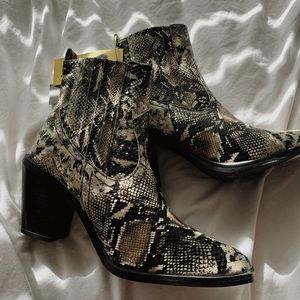 Western Style Snakeskin booties
